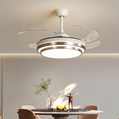 Eloer Modern White Ceiling Fan with Light