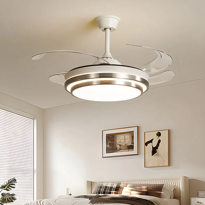 Eloer Modern White Ceiling Fan with Light