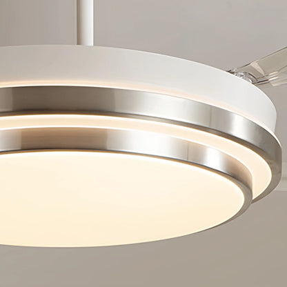 Eloer Modern White Ceiling Fan with Light