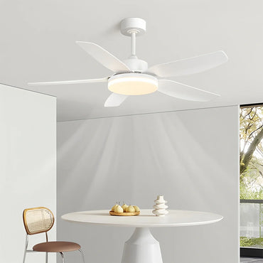 Eloer White Remote Control Ceiling Fan Light