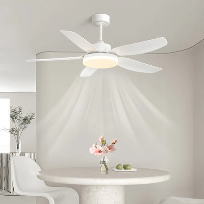 Eloer White Remote Control Ceiling Fan Light