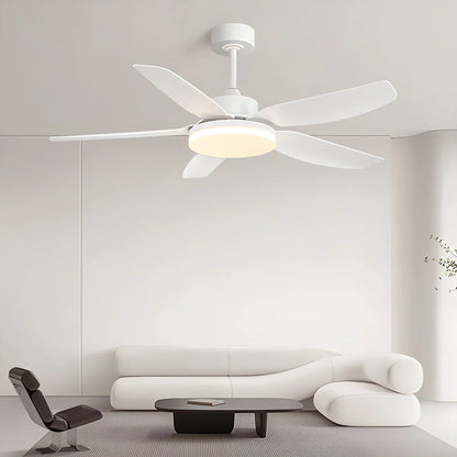 Eloer White Remote Control Ceiling Fan Light