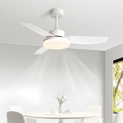 Eloer White Remote Control Ceiling Fan Light