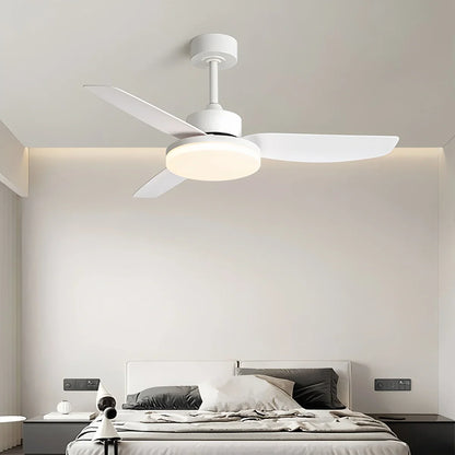 Eloer White Remote Control Ceiling Fan Light