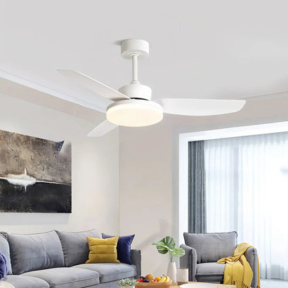 Eloer White Remote Control Ceiling Fan Light