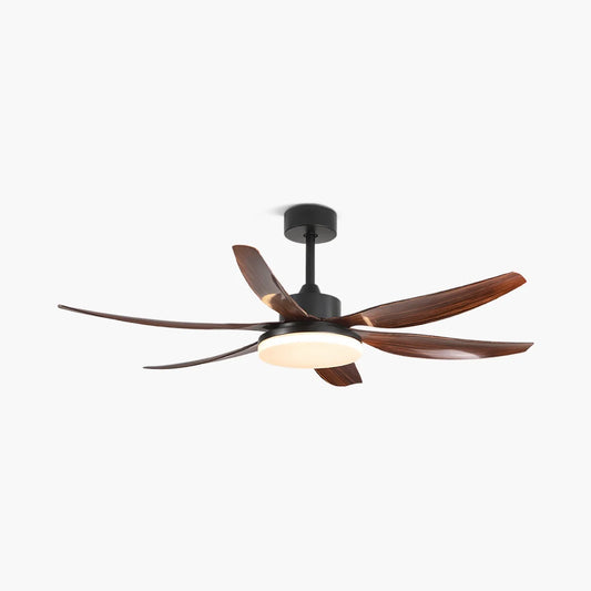 Eloer Nordic Style LED 6-Blade Ceiling Fan with Light