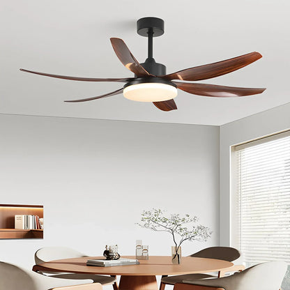 Eloer Nordic Style LED 6-Blade Ceiling Fan with Light