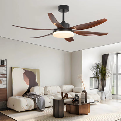 Eloer Nordic Style LED 6-Blade Ceiling Fan with Light