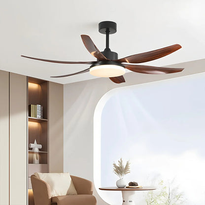 Eloer Nordic Style LED 6-Blade Ceiling Fan with Light
