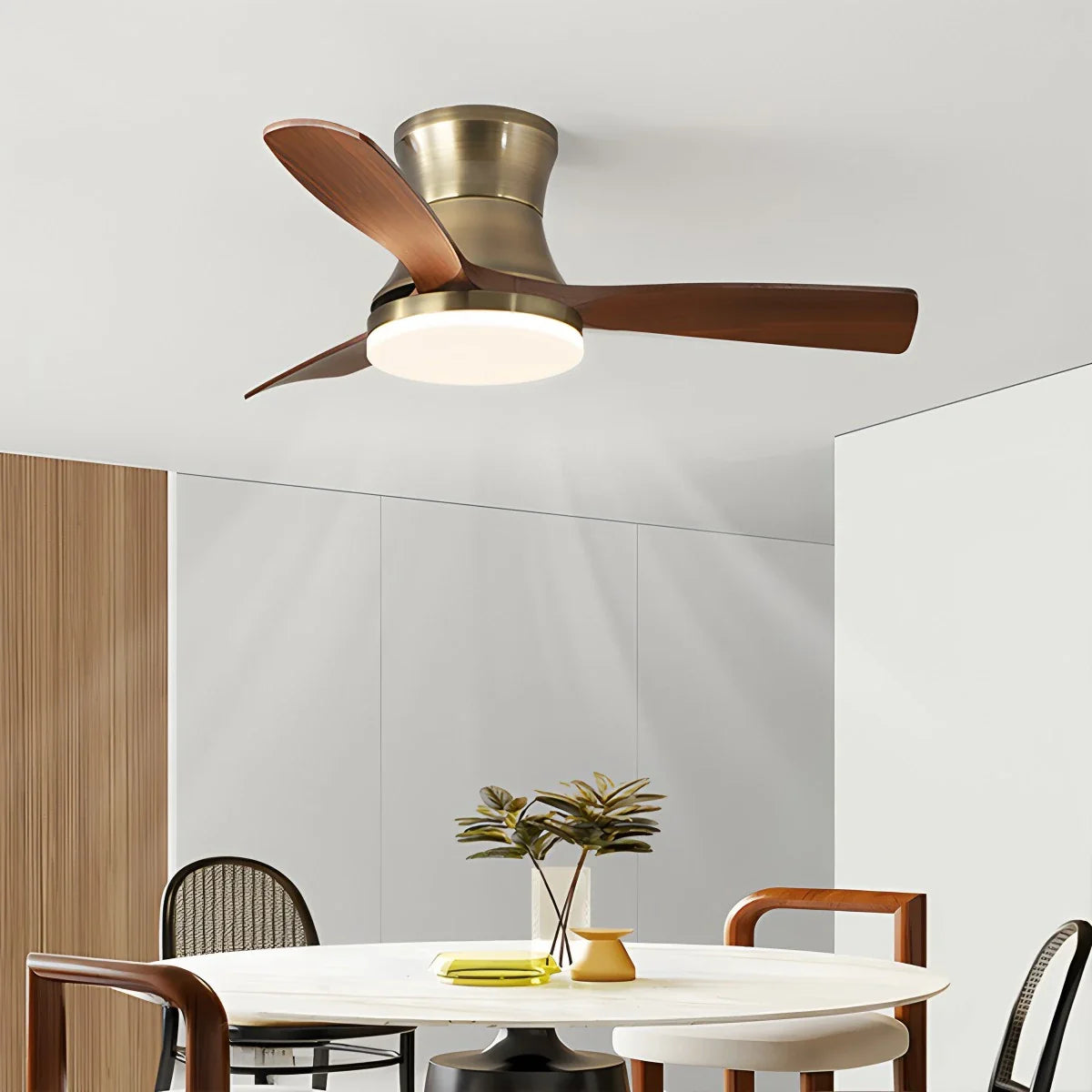 Eloer Modern 5-leaf Remote Control Ceiling Fan Light