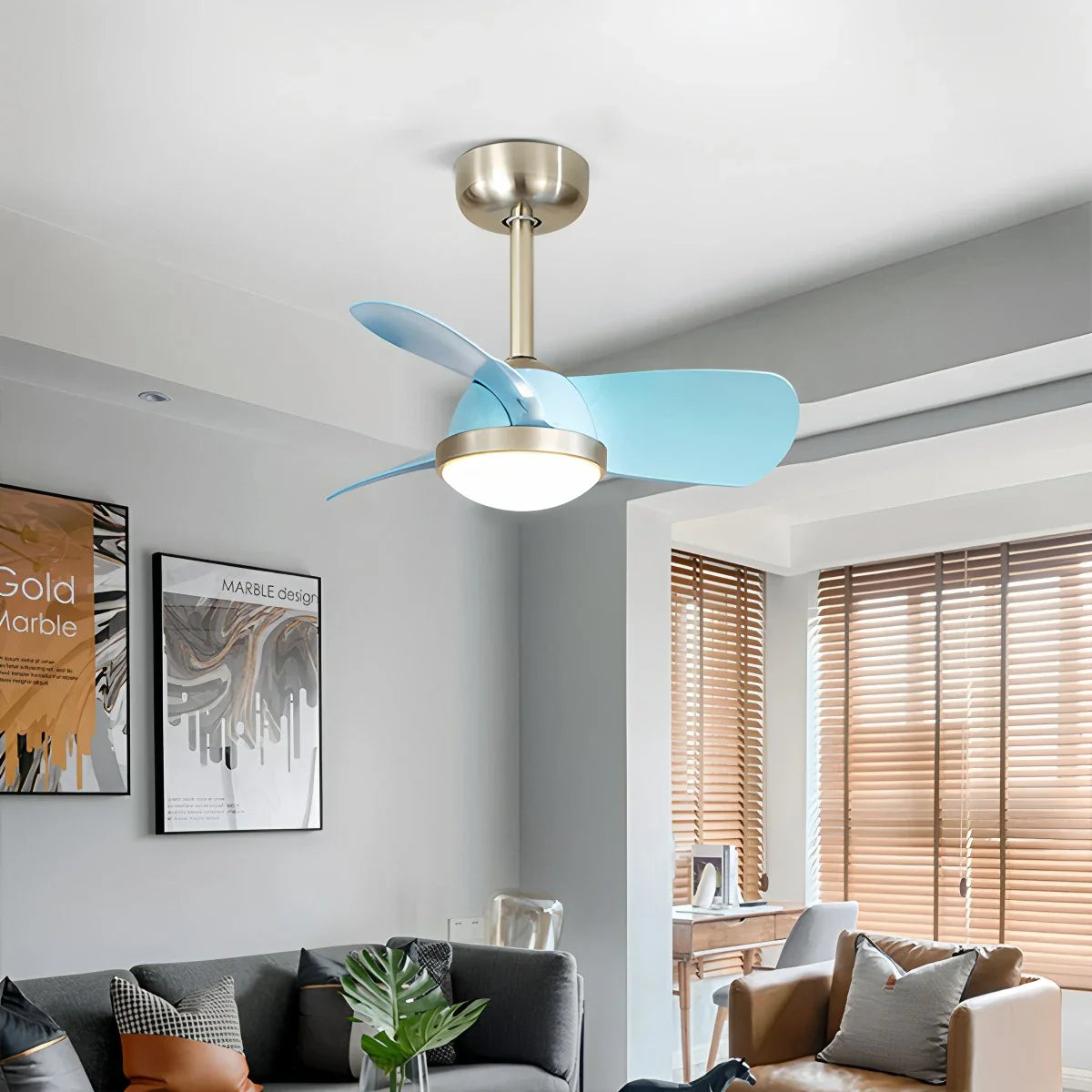 Eloer Simple Ceiling Fan Light for Children's Room