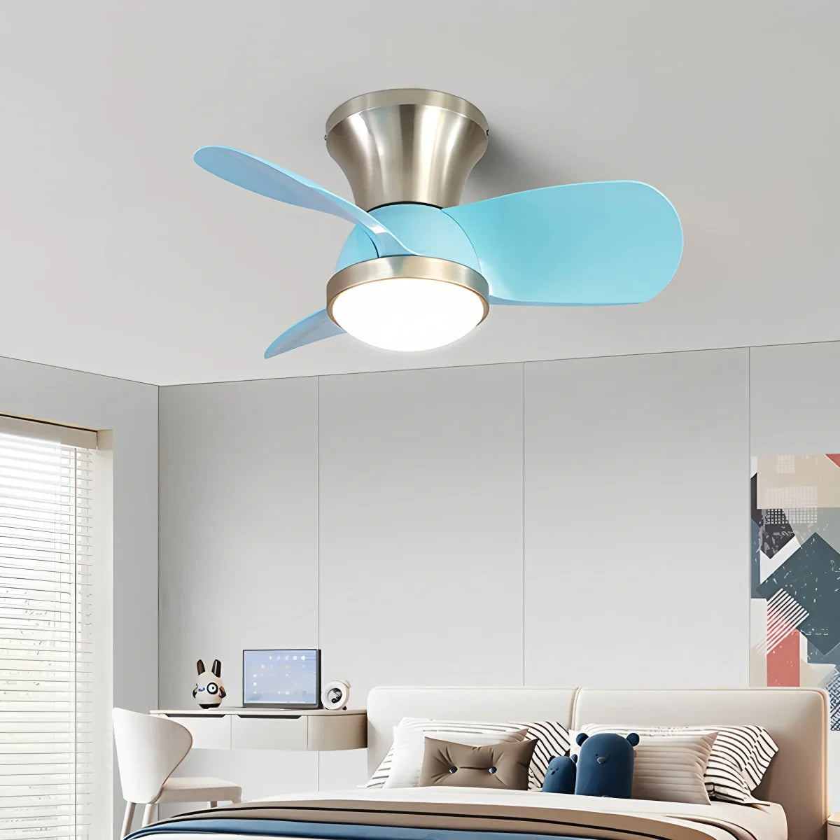 Eloer Simple Ceiling Fan Light for Children's Room
