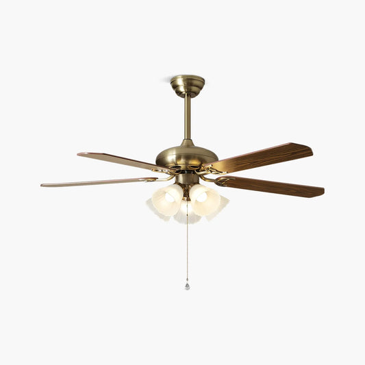 Eloer American Retro Ceiling Fan Light for Dining Room