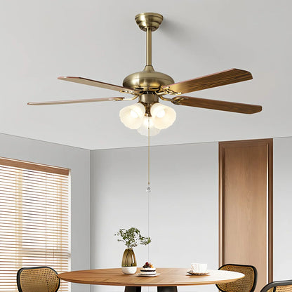 Eloer American Retro Ceiling Fan Light for Dining Room