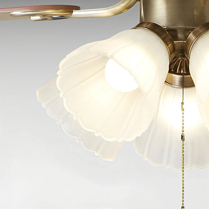 Eloer American Retro Ceiling Fan Light for Dining Room