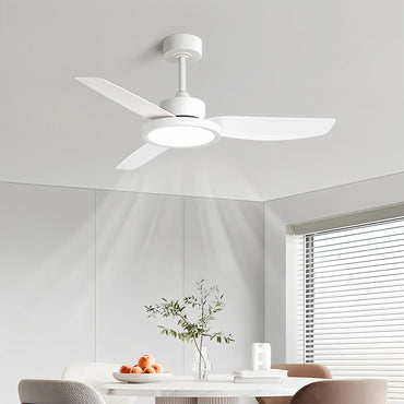 Eloer Modern White Ceiling Fans with Lights and Remote