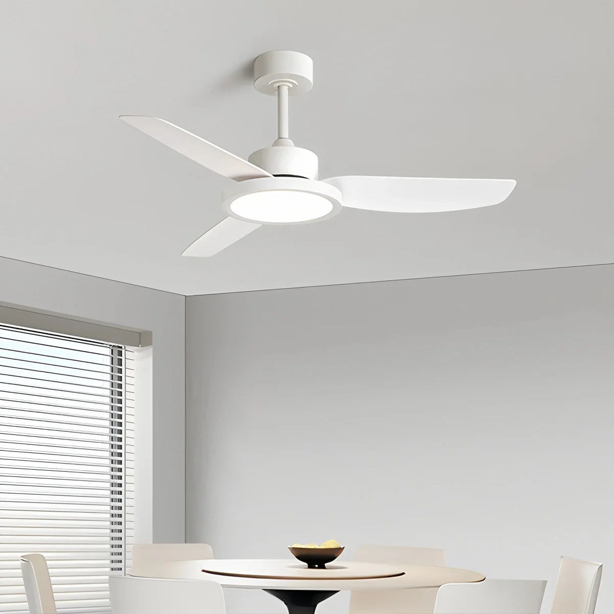 Eloer Modern White Ceiling Fans with Lights and Remote