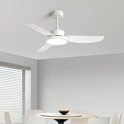 Eloer Modern White Ceiling Fans with Lights and Remote
