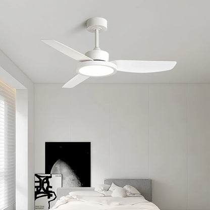 Eloer Modern White Ceiling Fans with Lights and Remote
