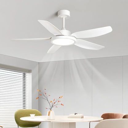 Eloer Modern White Ceiling Fans with Lights and Remote