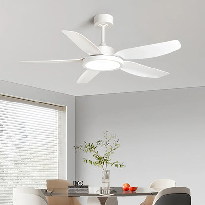 Eloer Modern White Ceiling Fans with Lights and Remote