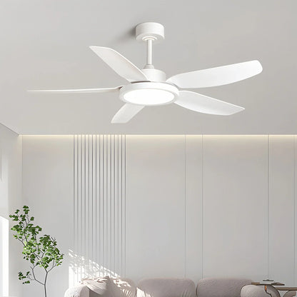 Eloer Modern White Ceiling Fans with Lights and Remote