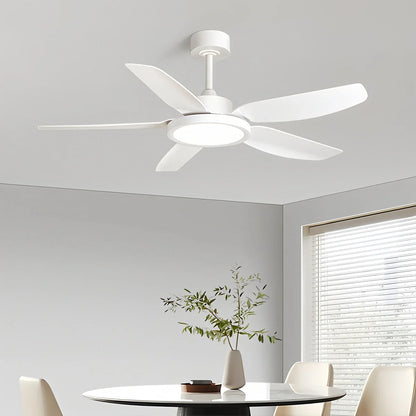 Eloer Modern White Ceiling Fans with Lights and Remote
