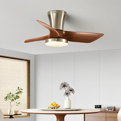 Eloer Nordic LED Ceiling Fan with Light for Living Room