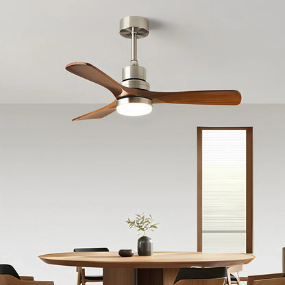 Eloer American Retro 3-Blade Ceiling Fan with Light