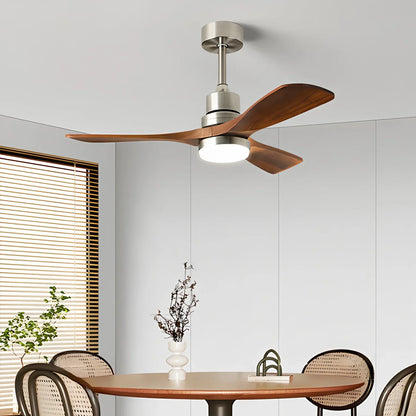 Eloer American Retro 3-Blade Ceiling Fan with Light