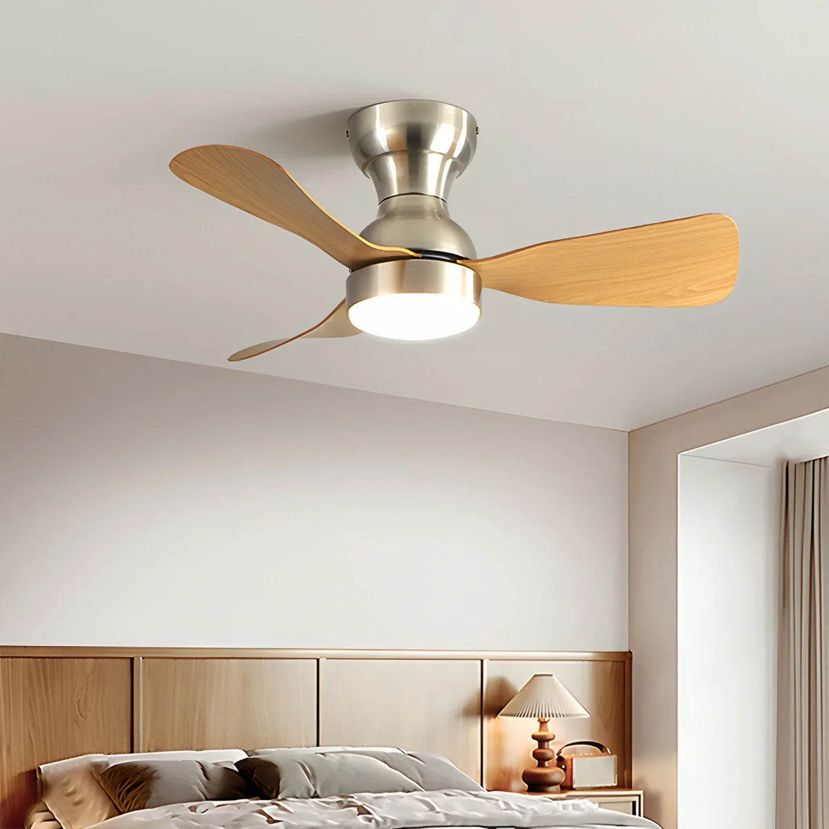 Eloer Small Size Indoor Ceiling Fan Light with Remote