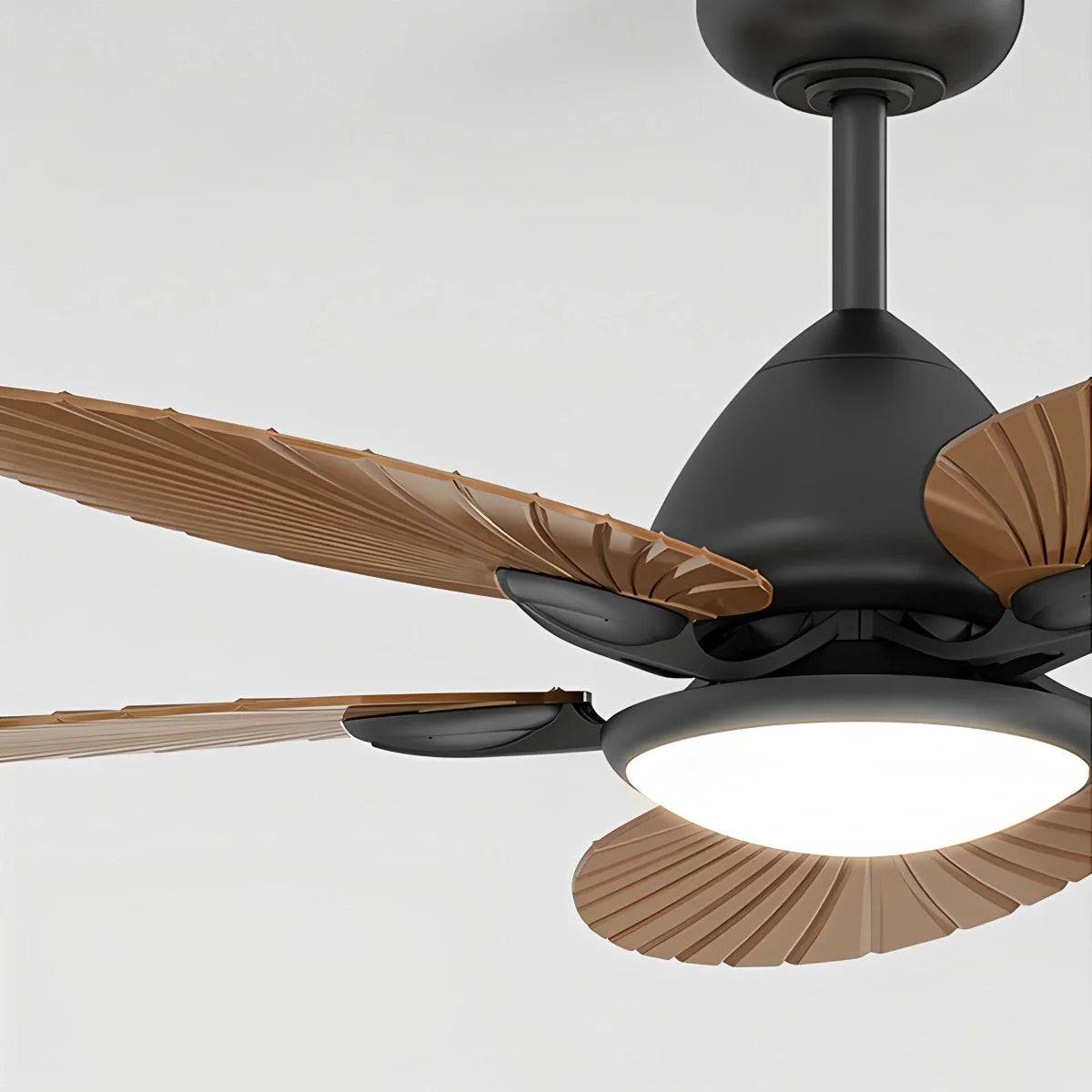 Eloer 5-Blade Palm Leaf Ceiling Fan with Light