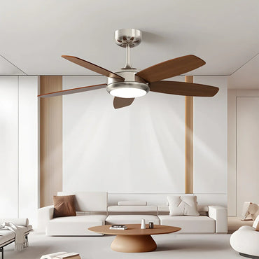Eloer Retro American Style 5-blade Ceiling Fan Light