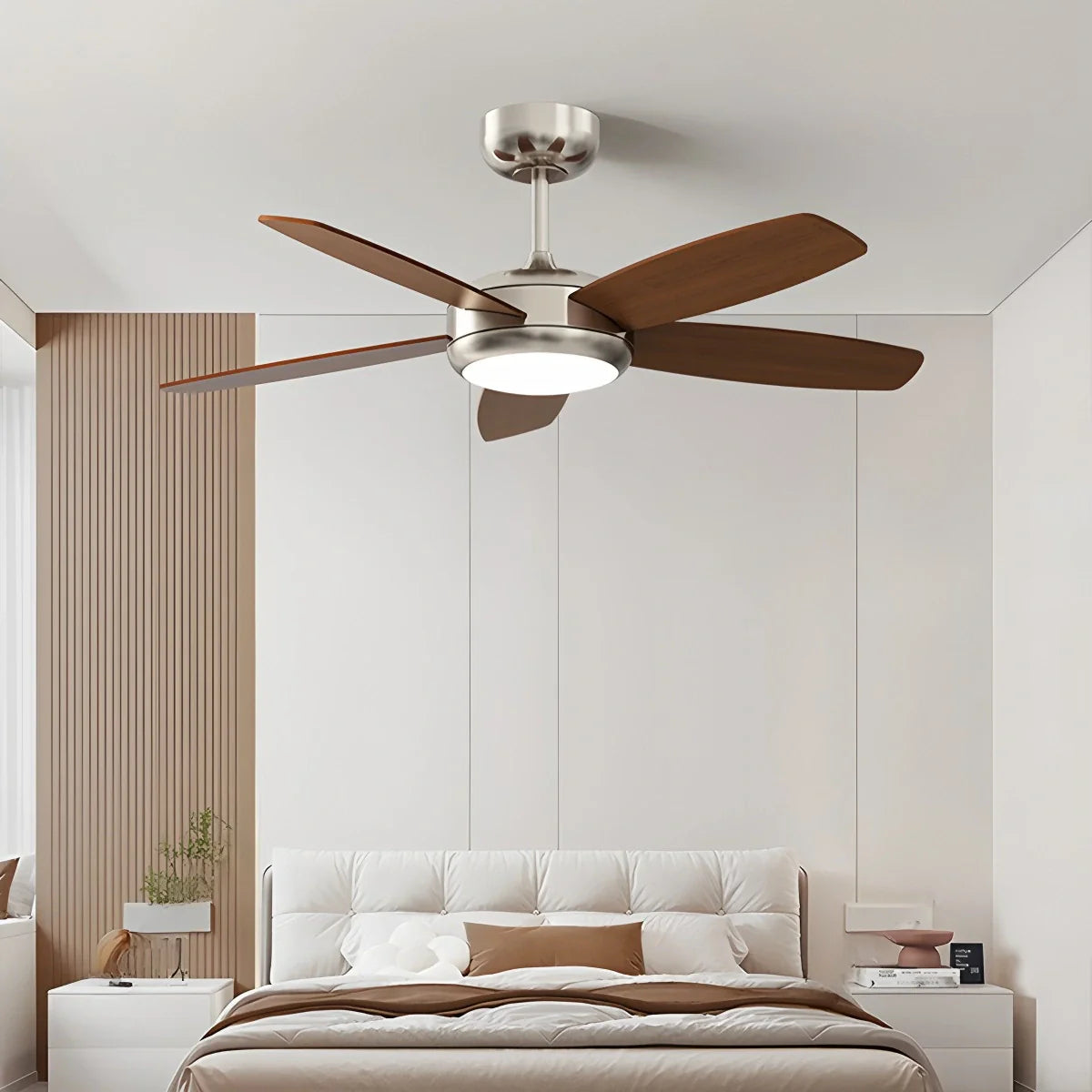 Eloer Retro American Style 5-blade Ceiling Fan Light