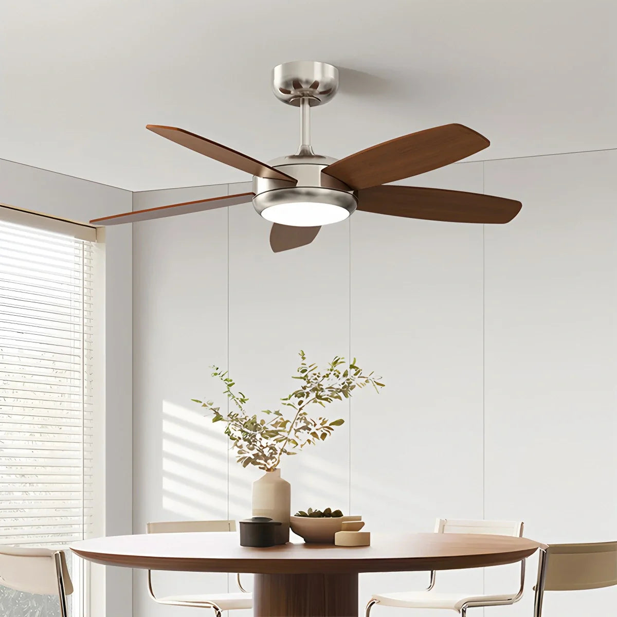 Eloer Retro American Style 5-blade Ceiling Fan Light