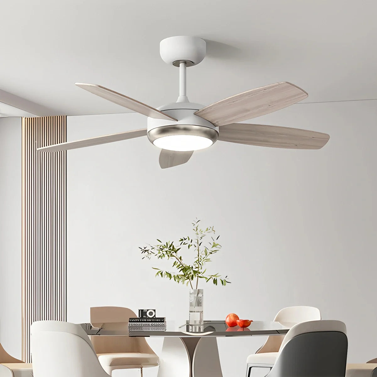 Eloer Retro American Style 5-blade Ceiling Fan Light