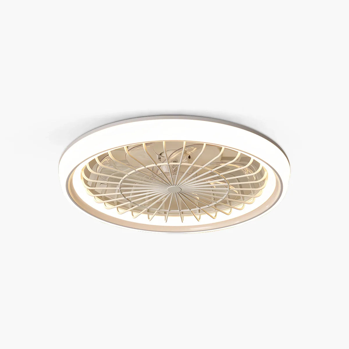 Eloer Modern Round LED Ceiling Fan Light for Bedroom