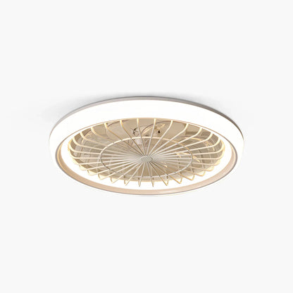 Eloer Modern Round LED Ceiling Fan Light for Bedroom