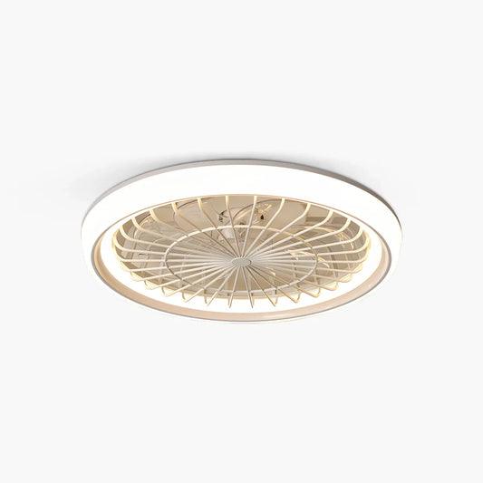 Eloer Modern Round LED Ceiling Fan Light for Bedroom