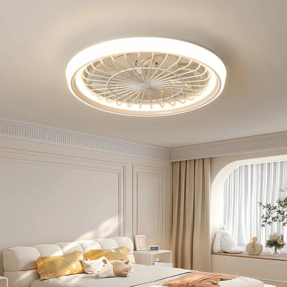 Eloer Modern Round LED Ceiling Fan Light for Bedroom