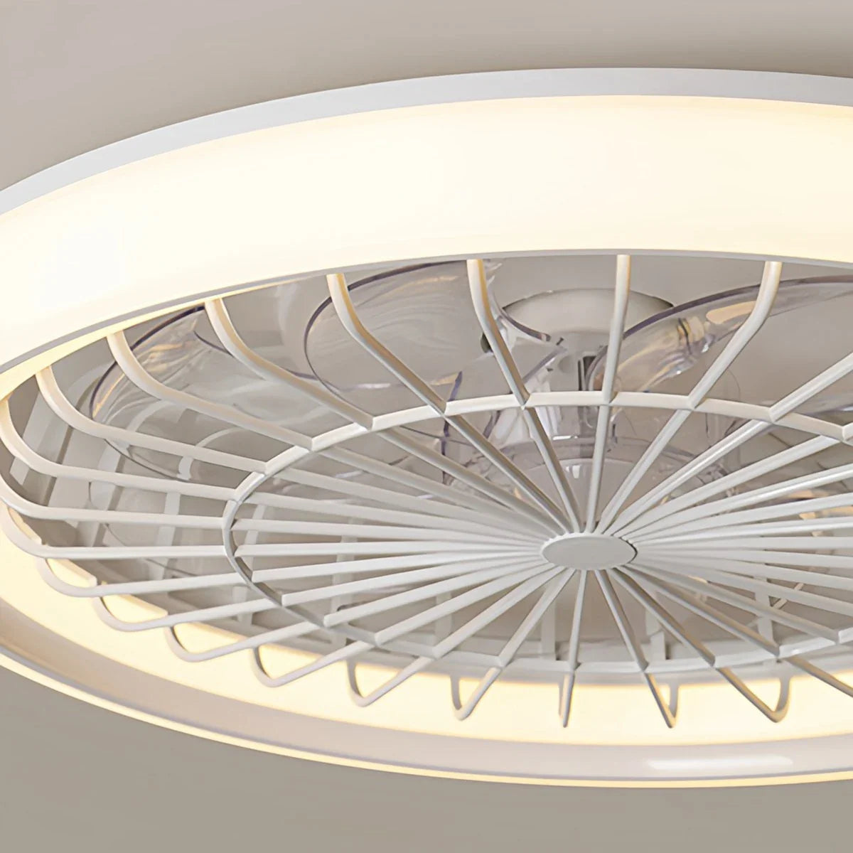 Eloer Modern Round LED Ceiling Fan Light for Bedroom