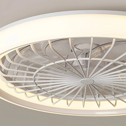 Eloer Modern Round LED Ceiling Fan Light for Bedroom