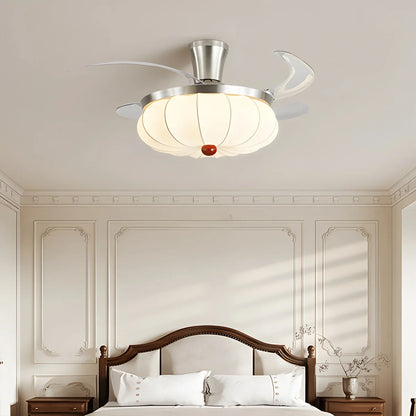 Eloer Retro Fabric Ceiling Fan Light for Dining Room
