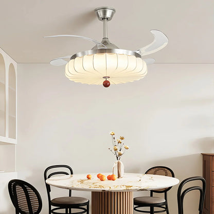 Eloer Retro Fabric Ceiling Fan Light for Dining Room