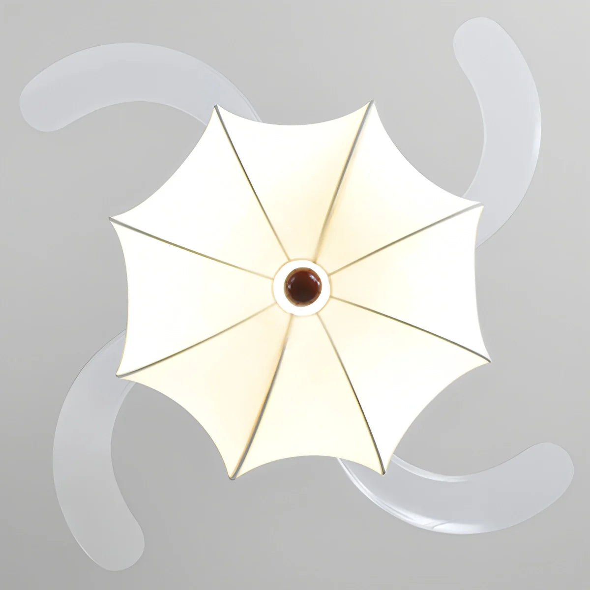 Eloer Retro Fabric Ceiling Fan Light for Dining Room