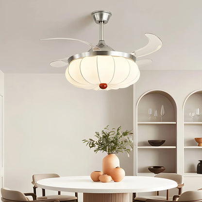Eloer Retro Fabric Ceiling Fan Light for Dining Room
