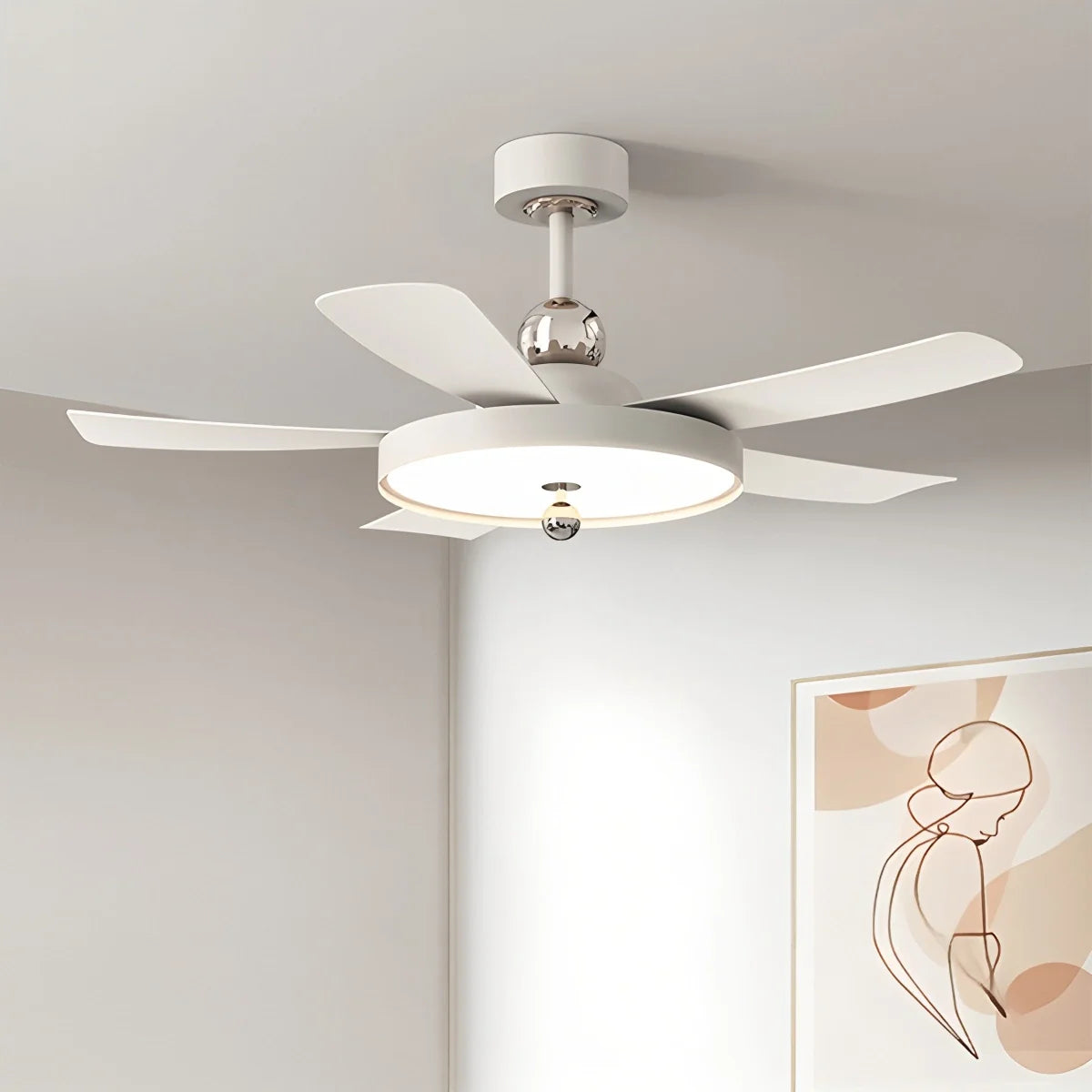 Eloer Silent Ceiling Fan with Light & Remote Control
