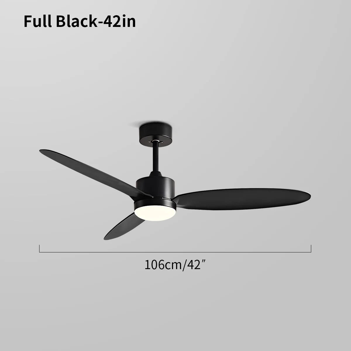 Eloer 3-Blade Ceiling Fan With Light for Bedroom