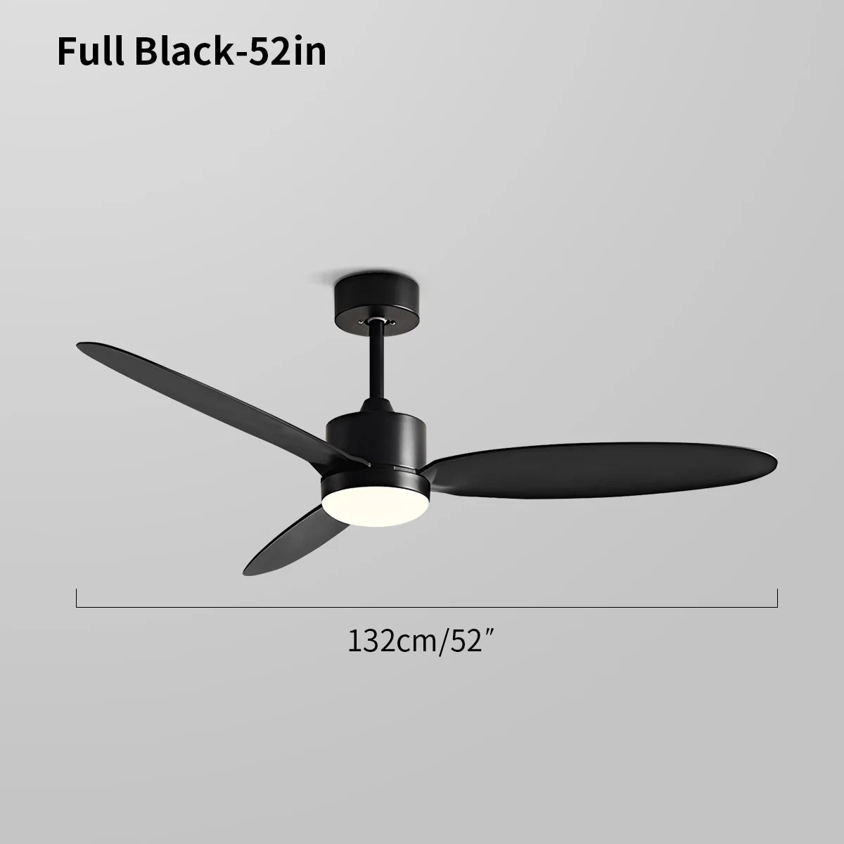 Eloer 3-Blade Ceiling Fan With Light for Bedroom