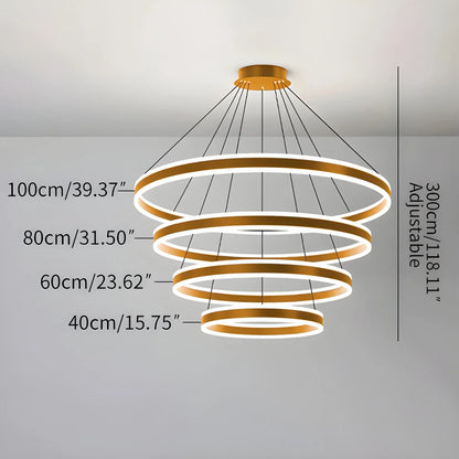Eloer Circle Layered Living Room Chandelier